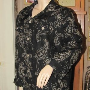 SilkLand Black Silk Jacket size 2X